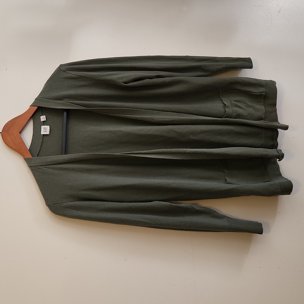 Green cardigan